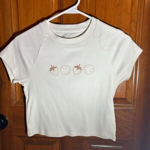 Aerie cropped ribbed baby tee